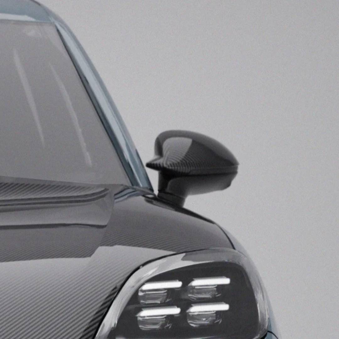 TECHART Carbon Außenspiegel Zierblenden für E3 Cayenne