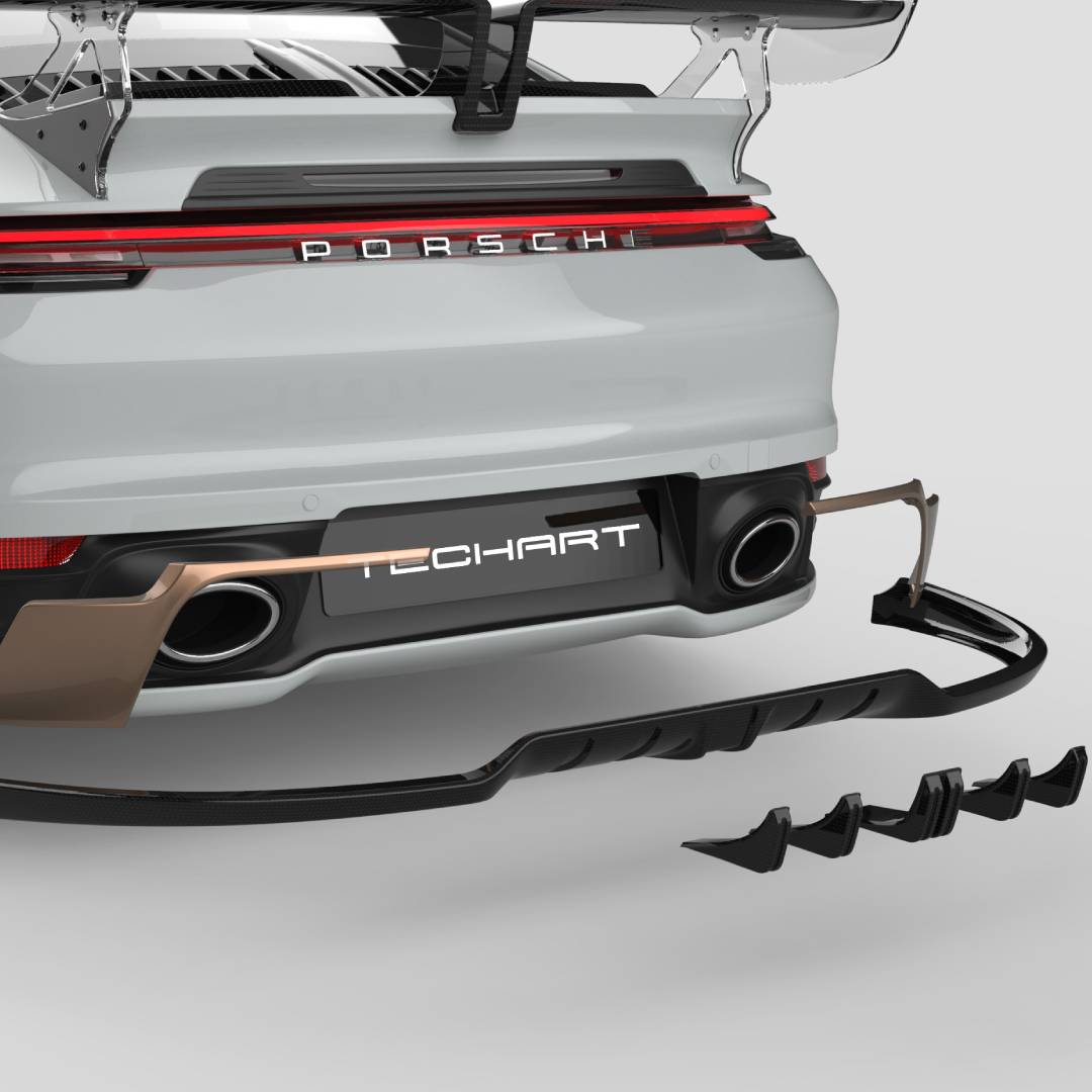 TECHART Diffusoraufsatz für Heckschürze für 992.1 Carrera