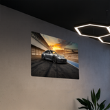 TECHART High Quality Wallprint 100×70 cm GT3 Touring Grey Boxengasse