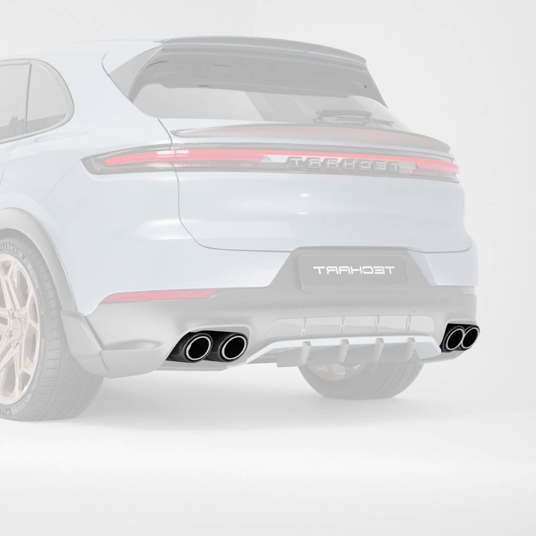 TECHART Endrohr Kit Titan mit Carbon Zierblende (E3)