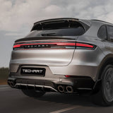 TECHART Endrohr Kit Titan mit Carbon Zierblende (E3)