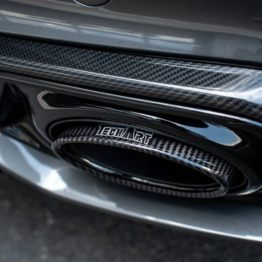 TECHART Carbon Endrohr-Kit für 992 mit Sport Abgasanlage